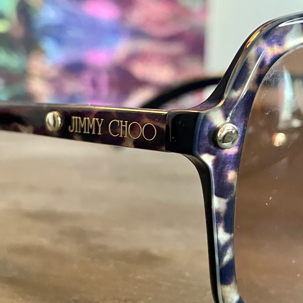 Jimmy Choo Tortoise Shell Square Framed Sunglasses - image 2